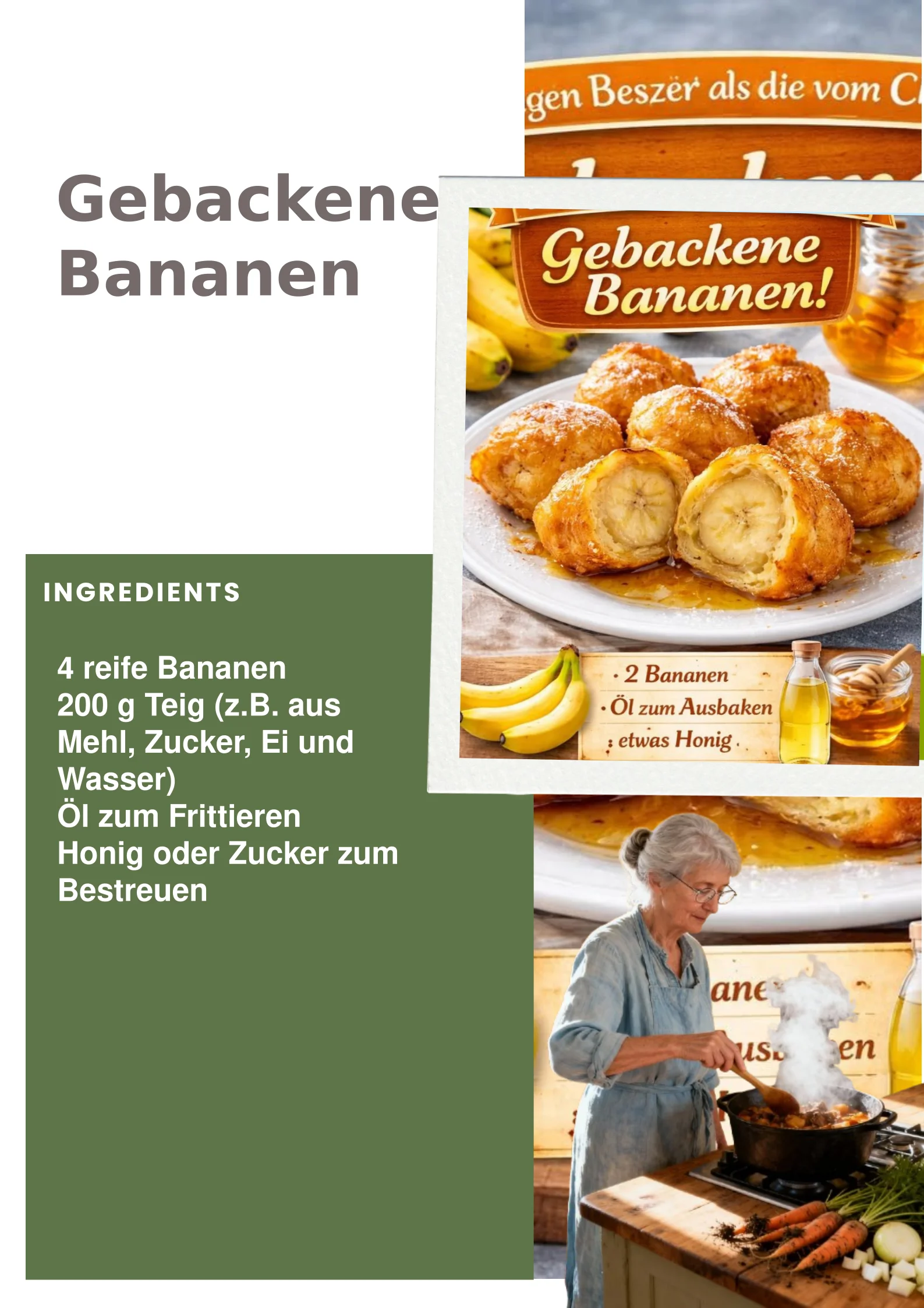 Leckere gebackene Bananen auf einem Teller serviert