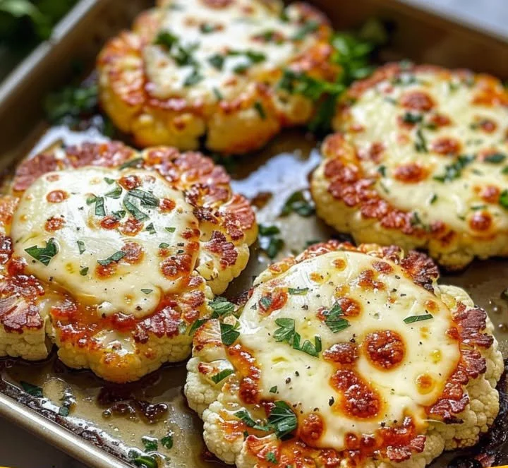 Gebackene Mozzarella-Blumenkohlsteaks