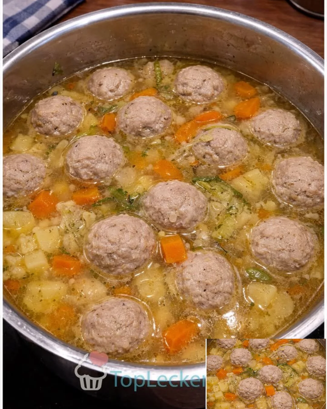 Gemüsesuppe mit Hackfleischbällchen