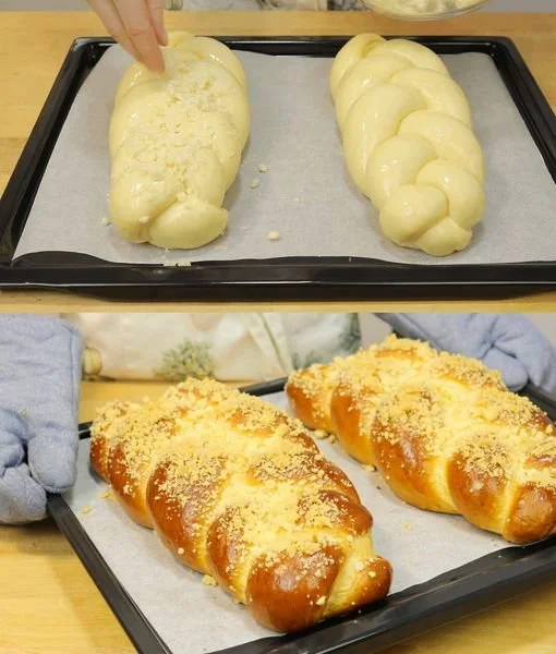 Genialer Hefezopf von Uroma, frisch gebacken und verführerisch appetitlich.