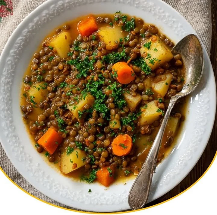 Herzhafter Linsen-Kartoffel-Topf