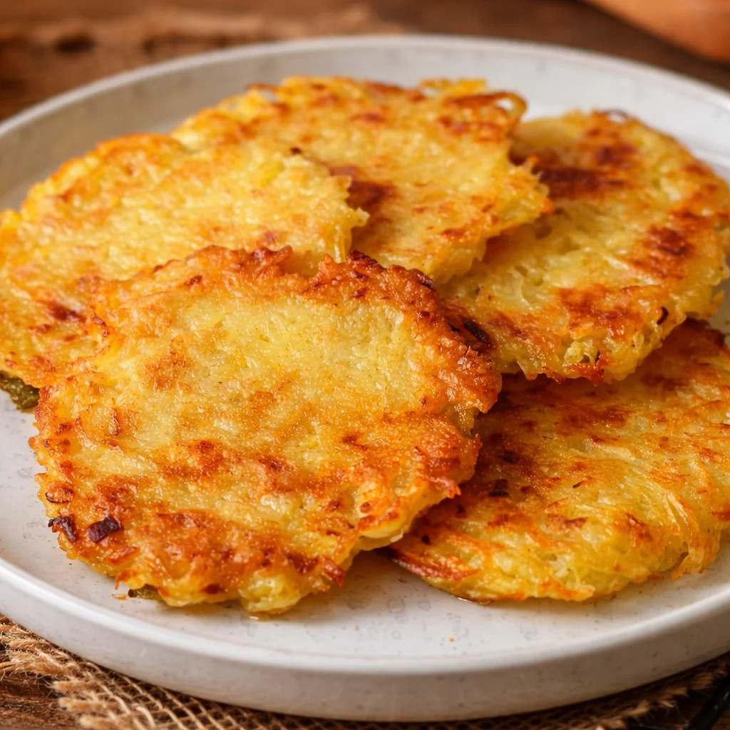 Knusprige selbstgemachte Kartoffelpuffer nach traditionellem Rezept