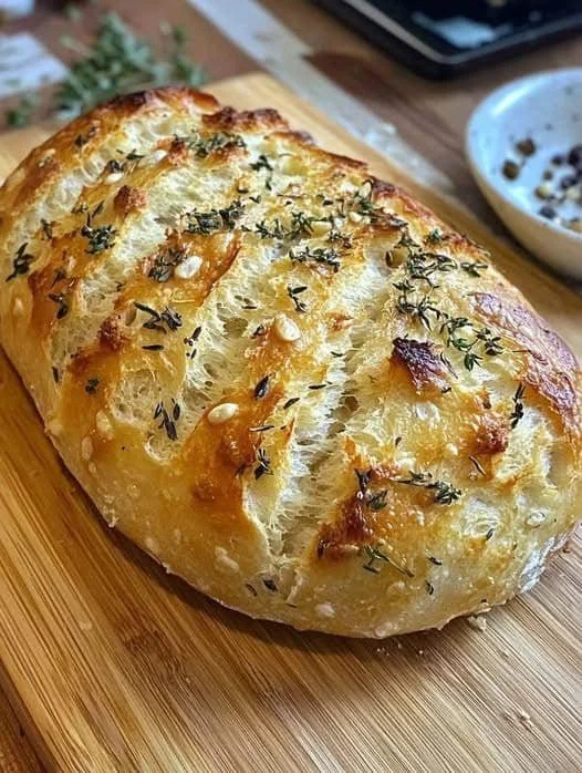 Knoblauchbrot ohne Kneten - einfaches und schnelles Rezept zur Zubereitung