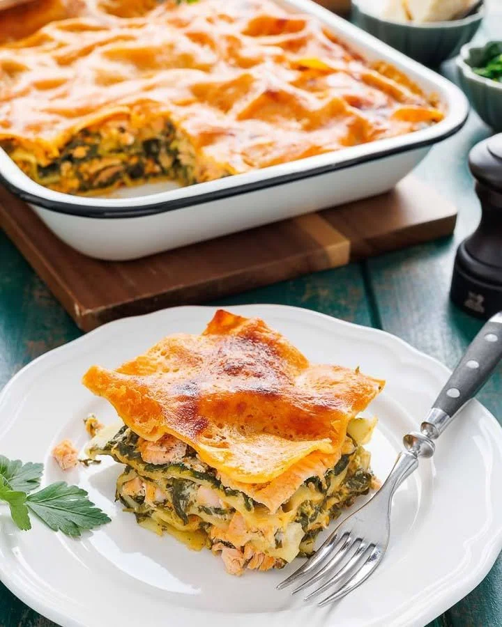 Lachs-Spinat-Lasagne