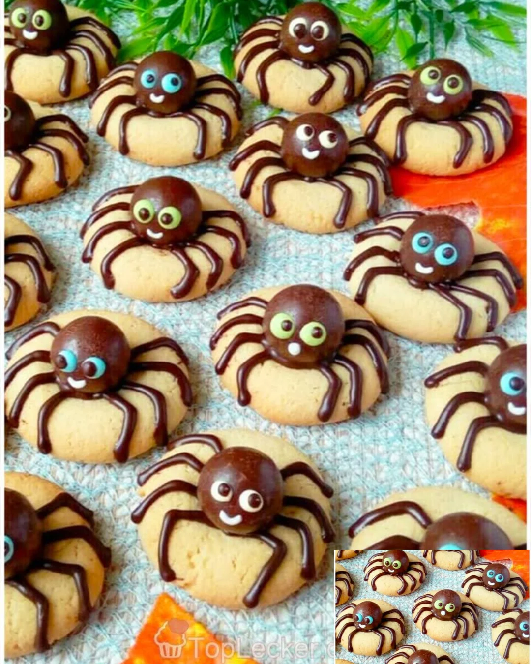 Lustige Spinnen-Kekse