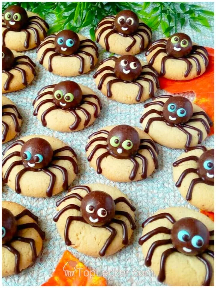 Lustige Spinnen-Kekse