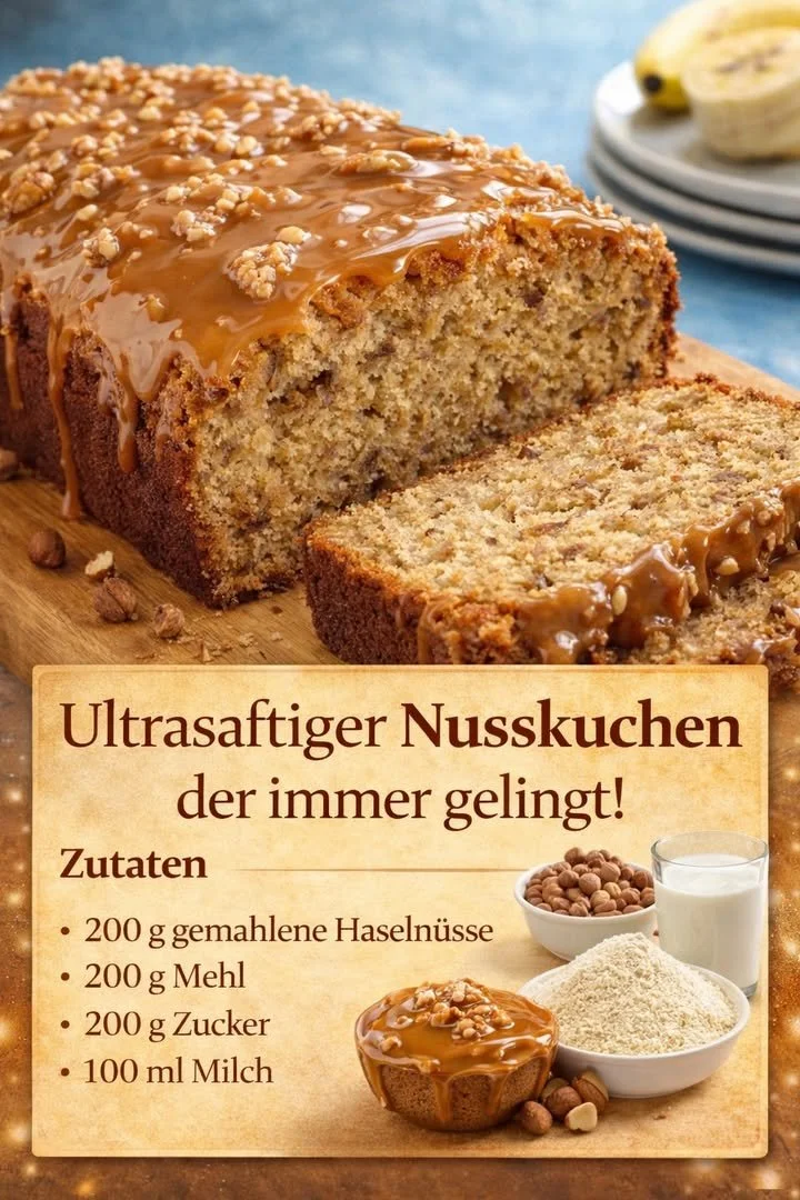 Nusskuchen in 3 Minuten