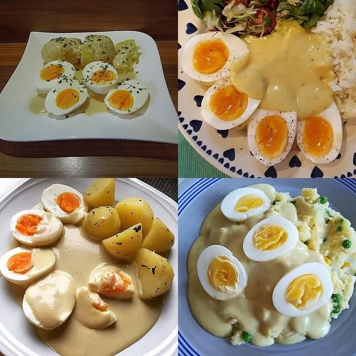 Traditionelles Senfeier-Rezept von Oma mit Ei und Senfsoße