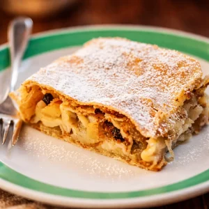 Omas Apfelstrudel Rezept mit frischen Äpfeln und knackigem Strudelteig