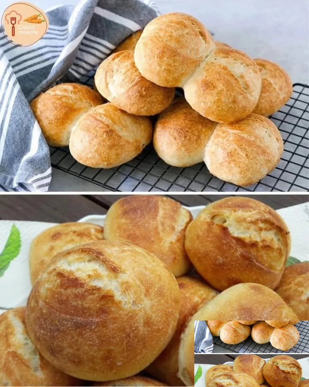 Fluffige Original DDR-Brötchen frisch aus dem Ofen