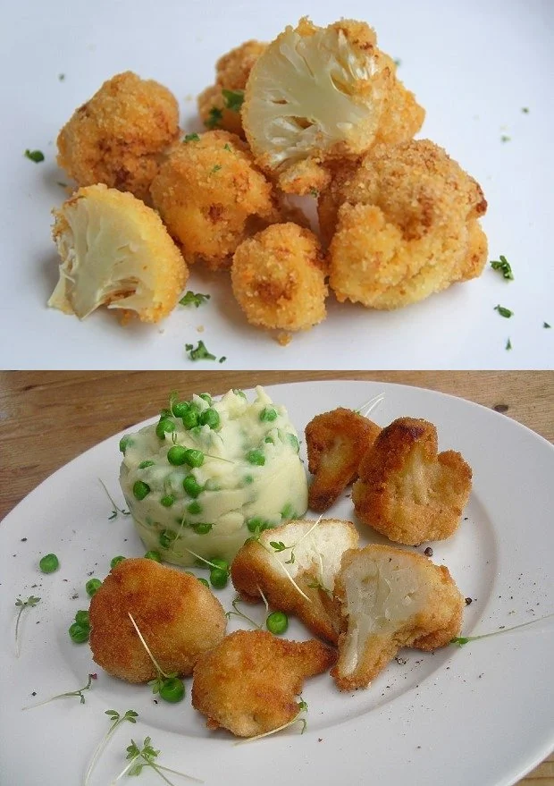 Panierter Blumenkohl aus dem Backofen