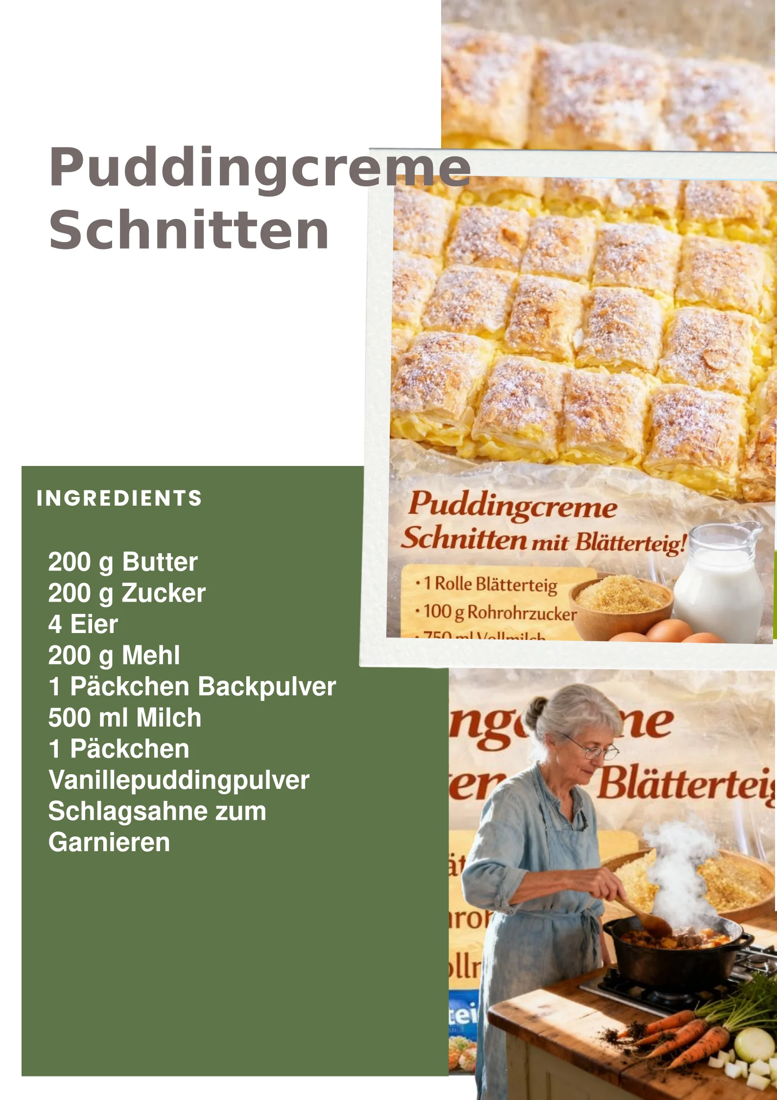 Puddingcreme Schnitten