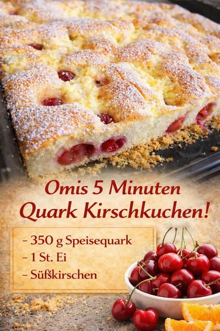 Quark Kirschkuchen aus Ungarn in 5 Minuten