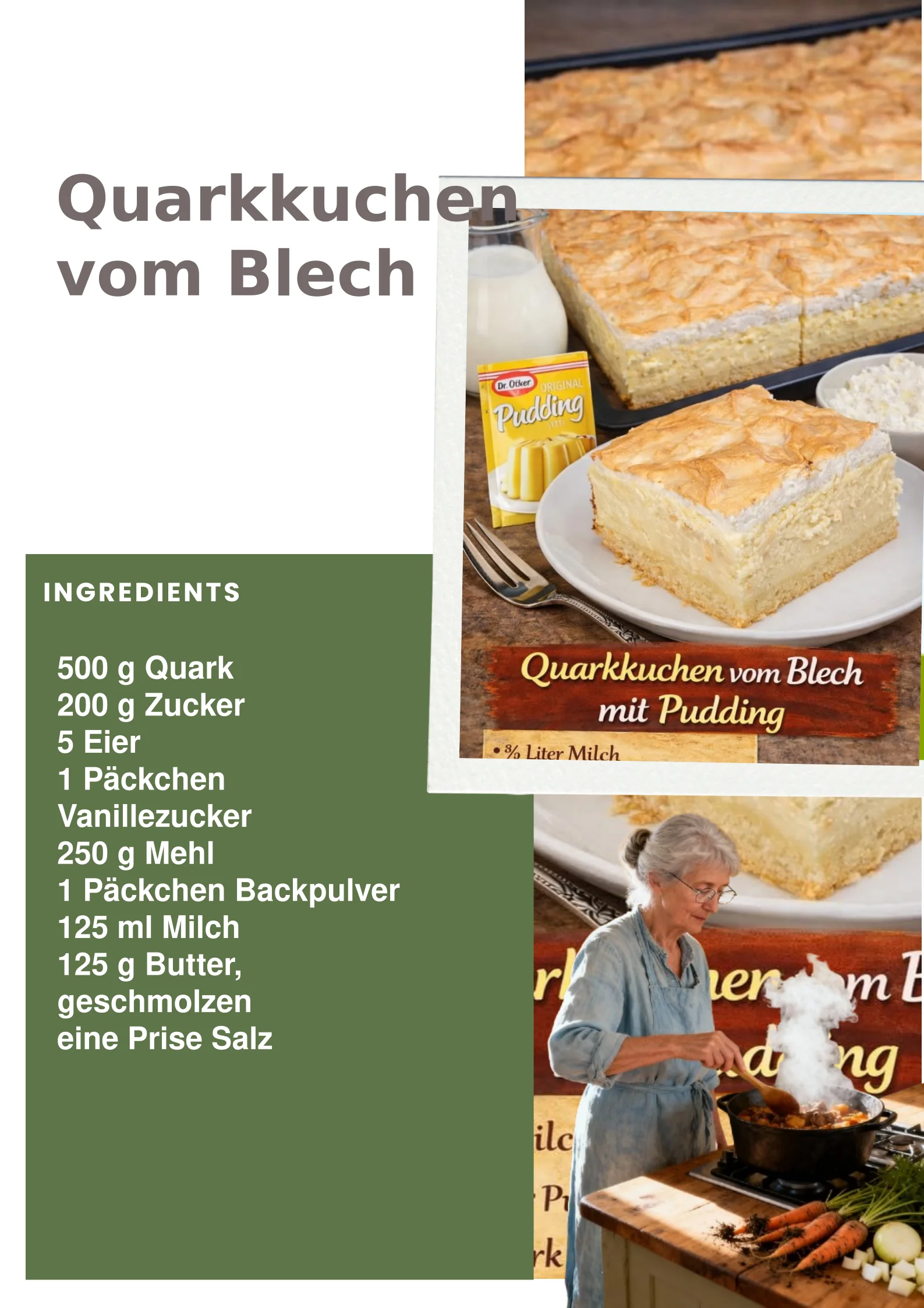 Quarkkuchen vom Blech mit saftigem Quarkbelag und knusprigem Boden
