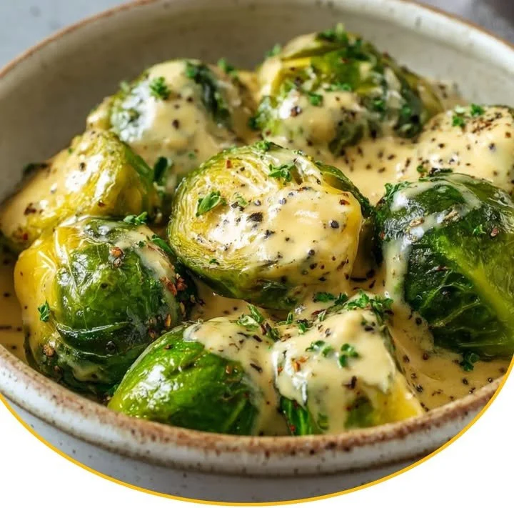 Rosenkohl in Frischkäse-Senfsauce