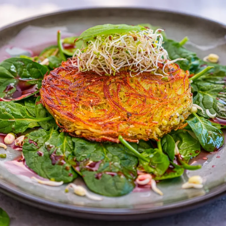 Knusprige Kartoffelrösti als Beilage zu Fleisch und Käse, ideal für Fondue-Abende.