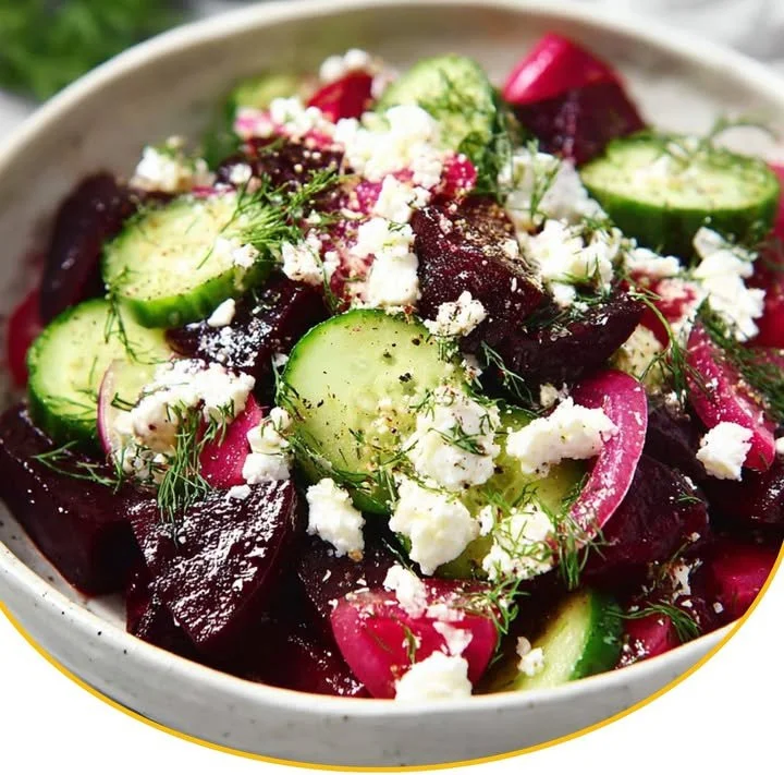 Rote-Bete-Salat mit Feta und Gurken