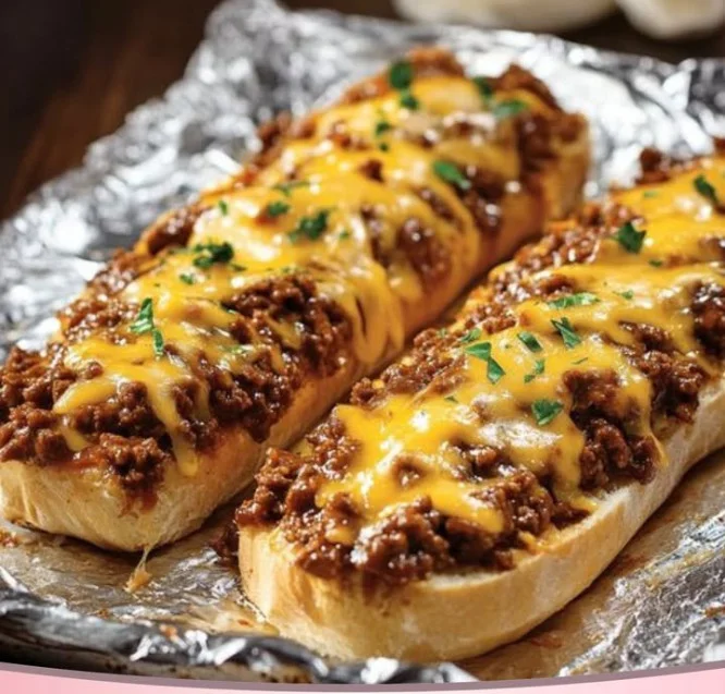 Sloppy Joe auf Knoblauchbrot