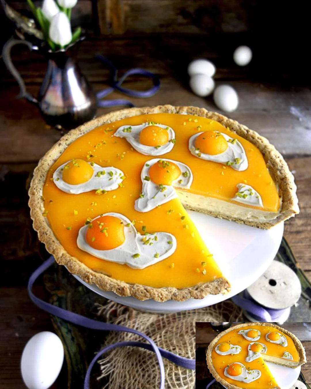 Spiegelei-Tarte mit Milchreis