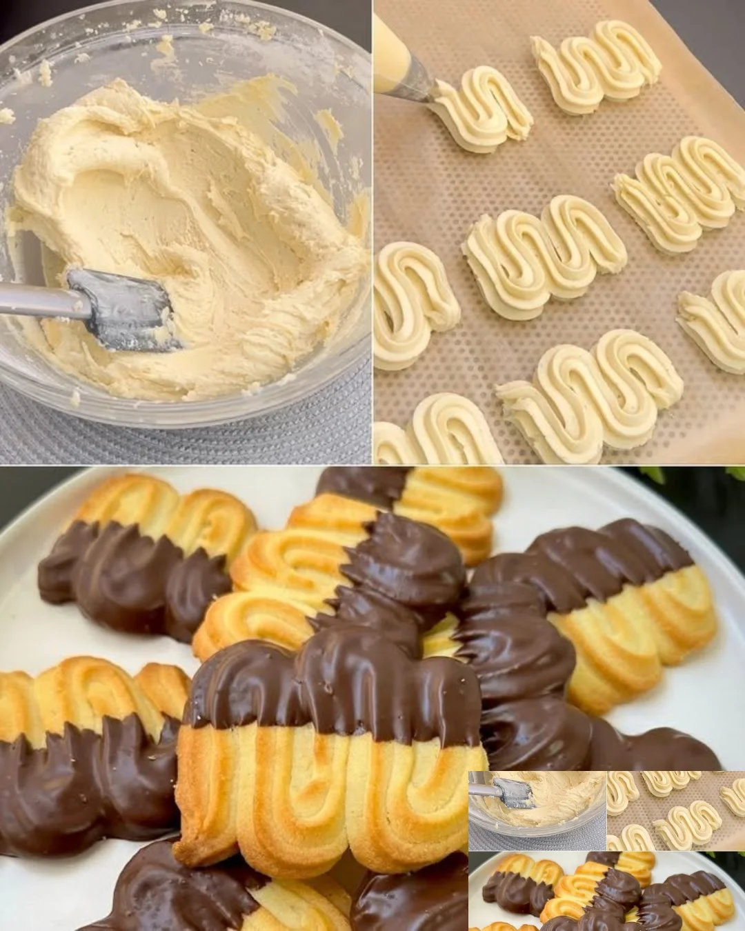 Spritzgebäck Plätzchen auf einem Teller, dekoriert mit buntem Zuckerguss