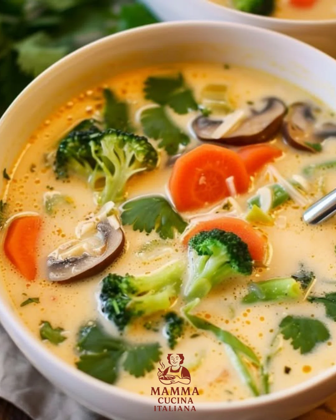Thai-Coconut-Suppe mit Gemüse