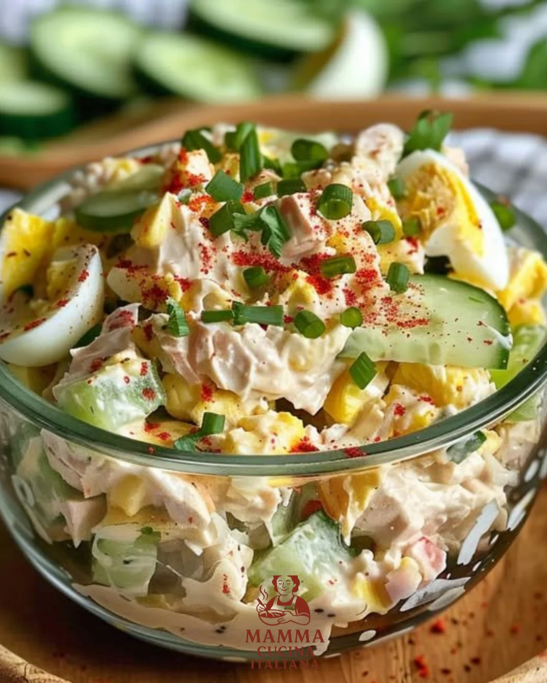 Thunfischsalat mit Ei und Gurke