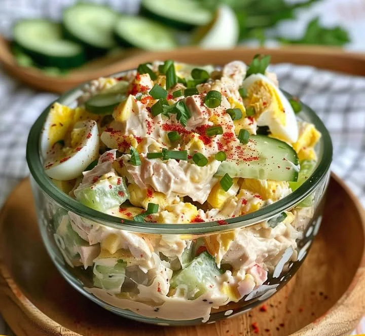 Thunfischsalat mit Ei und Gurke