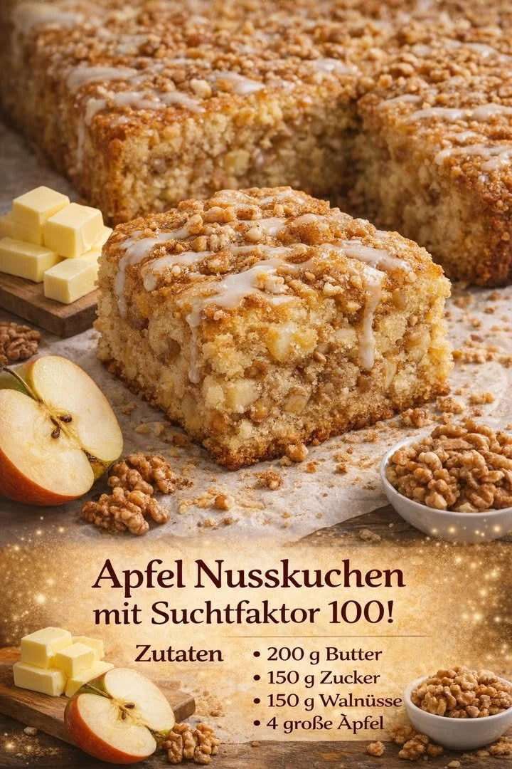 Apfel Nusskuchen