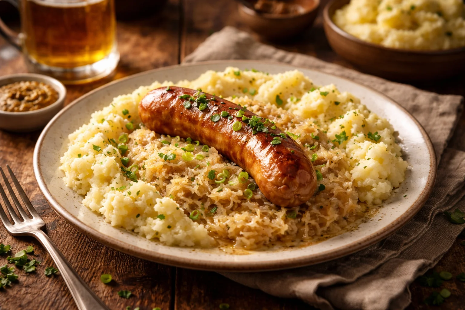 Bratwurst mit Sauerkraut