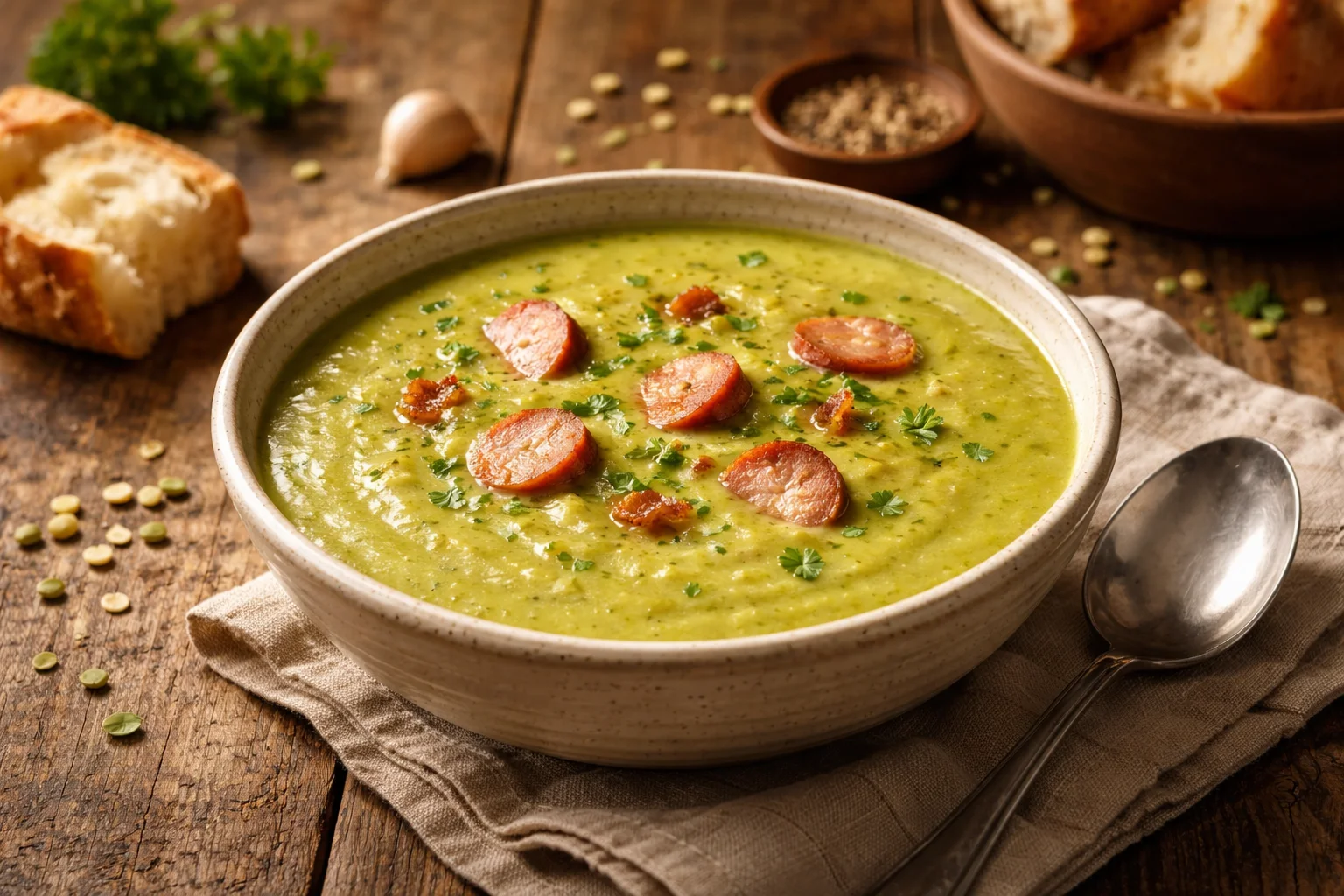 Erbsensuppe mit Würstchen – Hausgemacht & lecker genießen