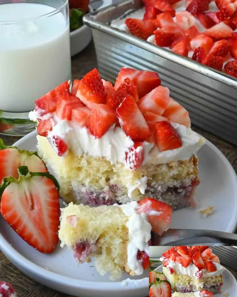Himmlische Erdbeer-Schlagsahnetorte mit frischen Erdbeeren und Sahne