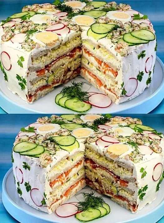 Festliche Sandwichtorte
