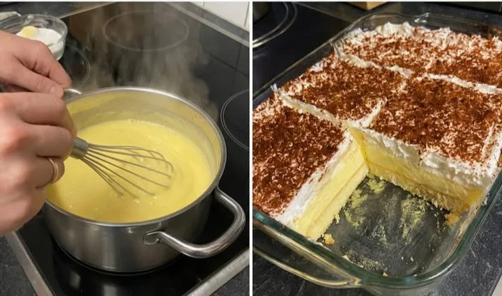 Leckerer No-Bake-Vanilletraum in einer eleganten Dessertschale