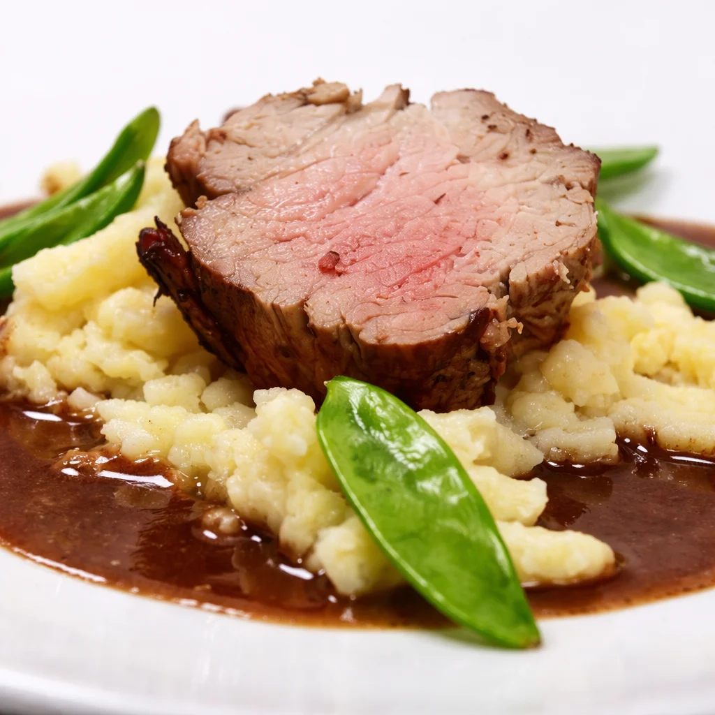 Authentieke Sauerbraten, Duits gekruid rundvleesgerecht met rijke smaak.