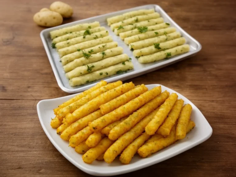 Hausgemachte Pommes, die niemand mehr vermissen möchte, appetitlich angerichtet.