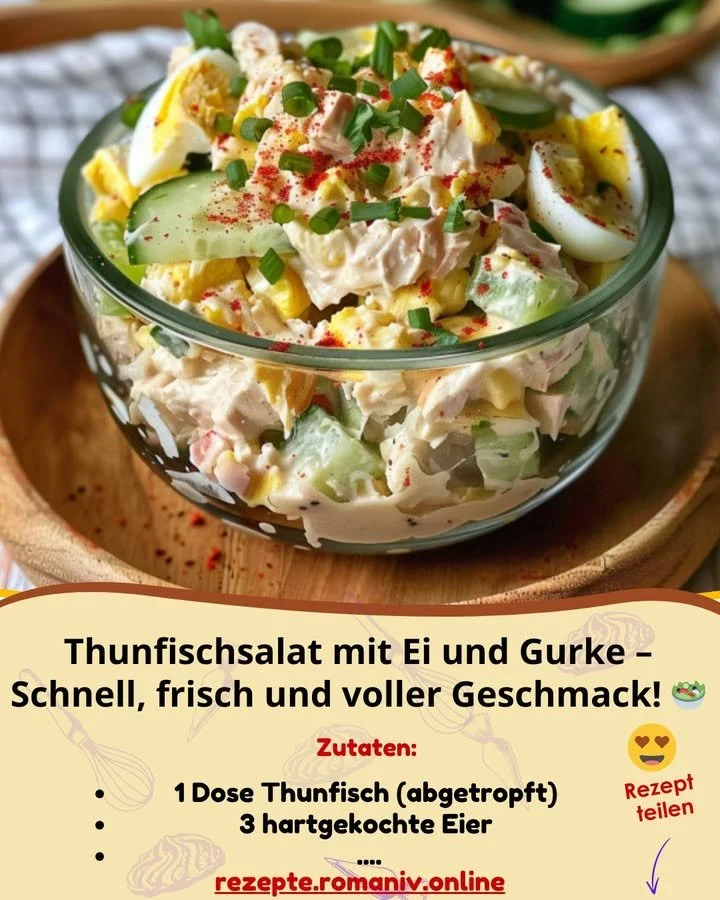 Thunfischsalat mit Ei und Gurke