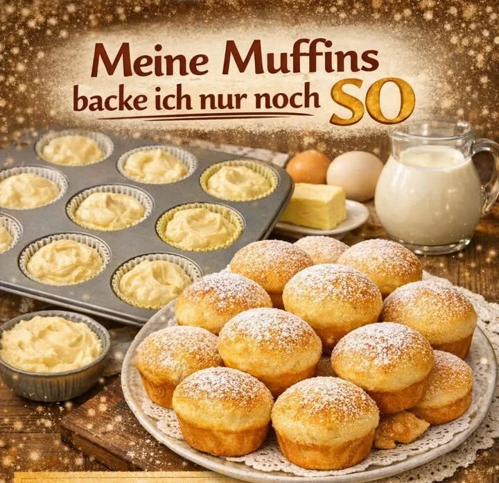 Vanillepudding Muffins mit Quark