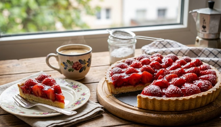 Erdbeerkuchen – Einfaches Rezept mit frischen Erdbeeren und Vanillecreme