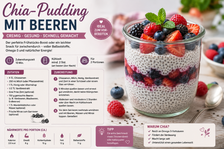 Chia-Pudding mit Beeren
