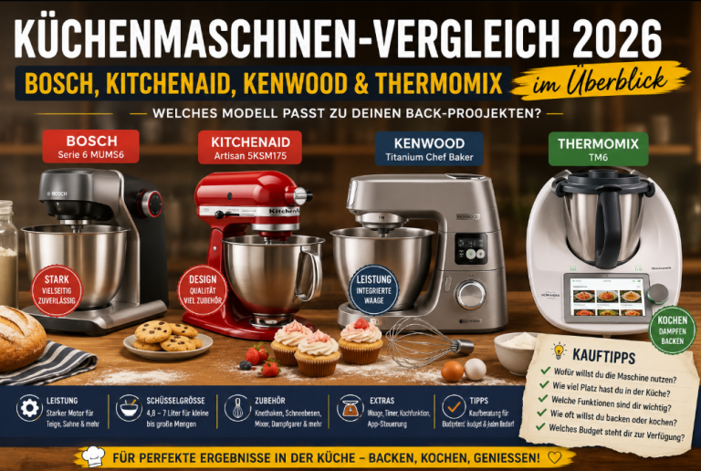 Die besten Küchenmaschinen 2026 zum Backen im Vergleich