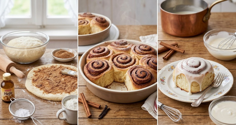 Zimtschnecken – Das beste Rezept für fluffige Zimtschnecken mit Zuckerglasur
