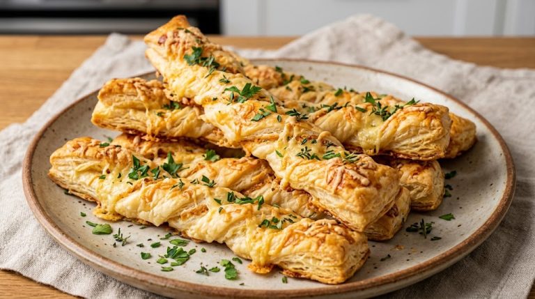🥐 Blätterteig-Stäbchen aus Hefeteig – knusprig & einfach