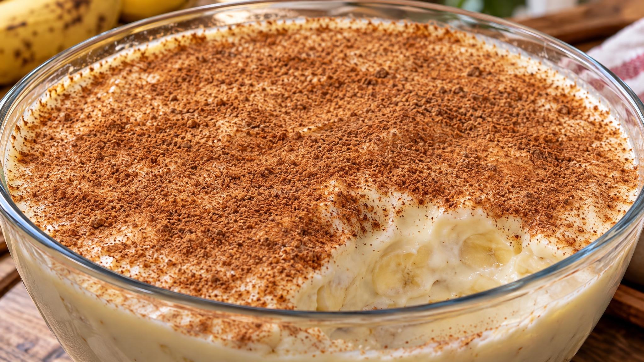 Bananencreme mit Sahne