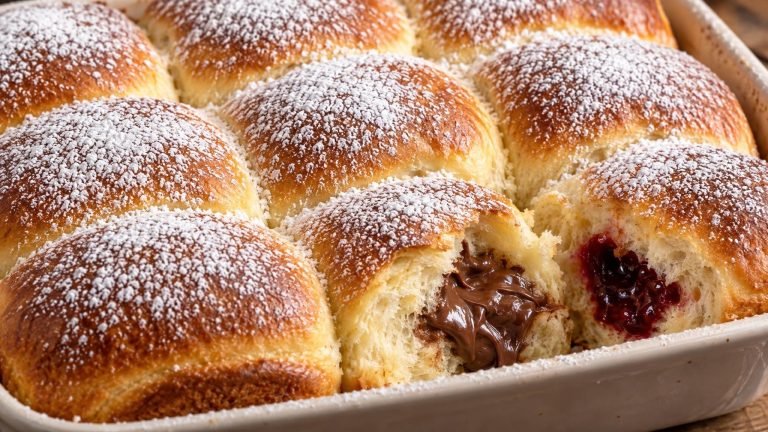 Buchteln mit Konfitüre oder Nutella