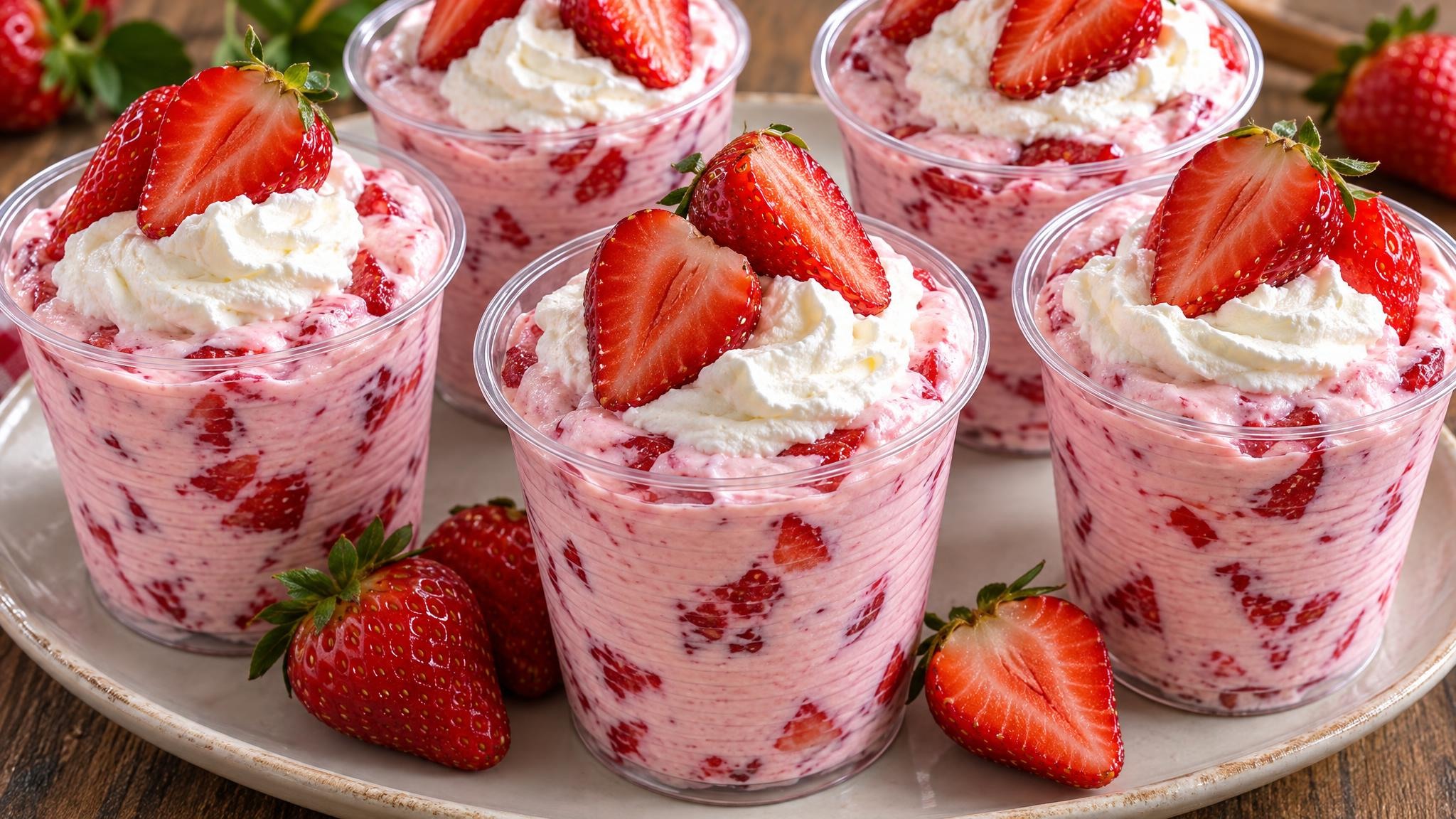 Erdbeer-Joghurt-Creme im Becher