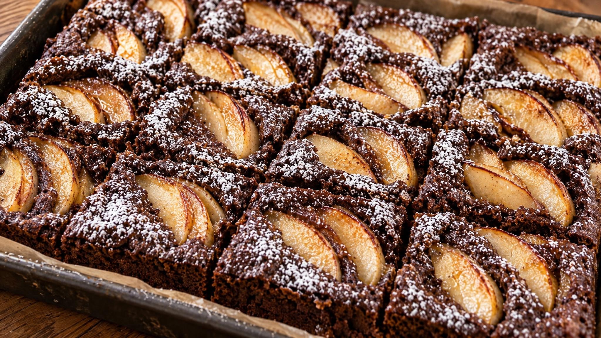 Schoko-Apfel-Kuchen vom Blech