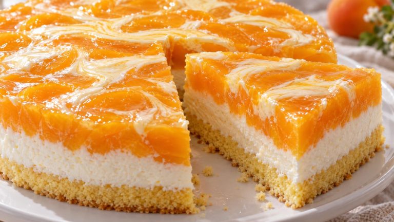 Sonnengruß – Einfacher Quarkkuchen mit Aprikosen